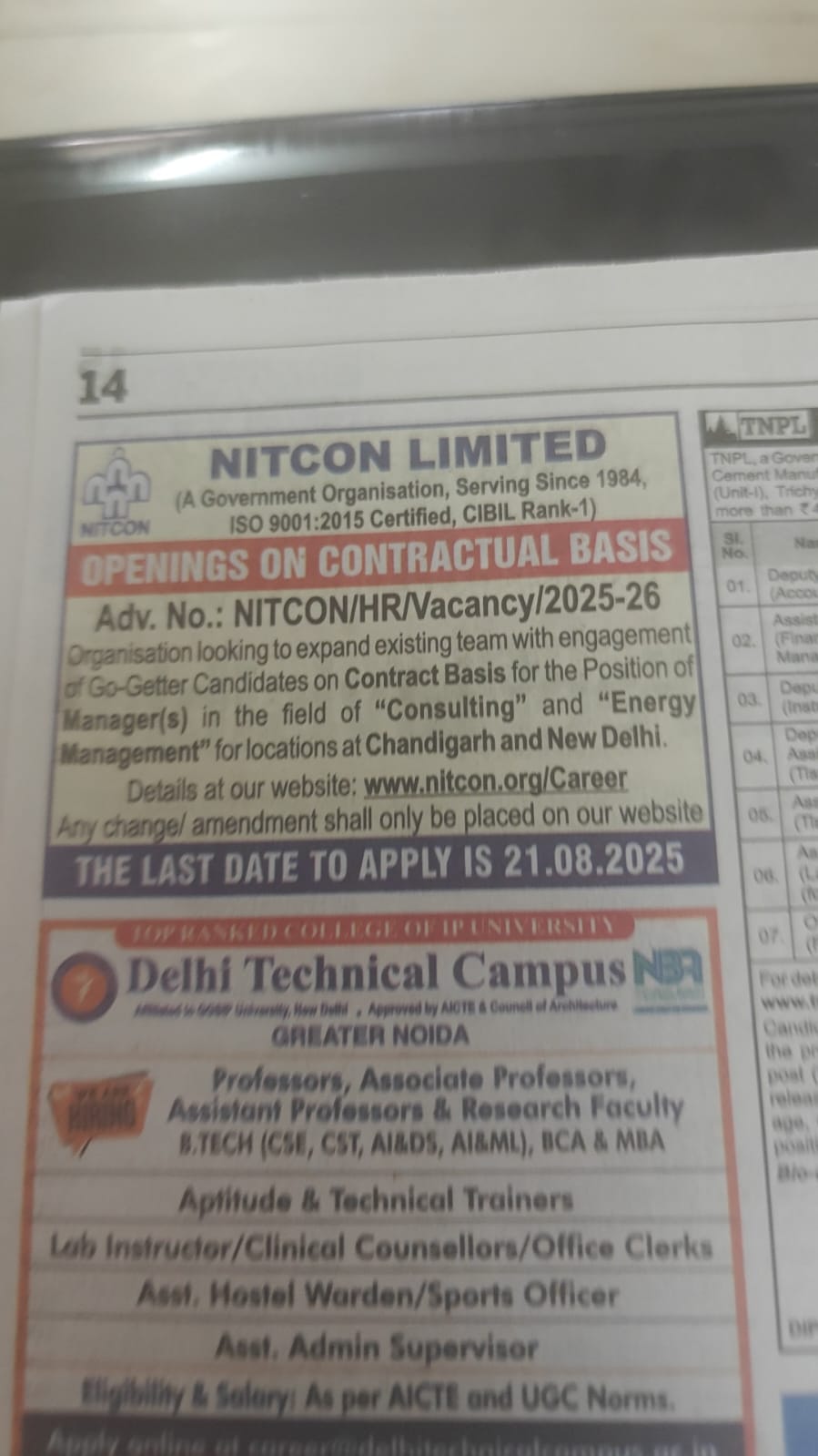 Newspaper Advertisement 3